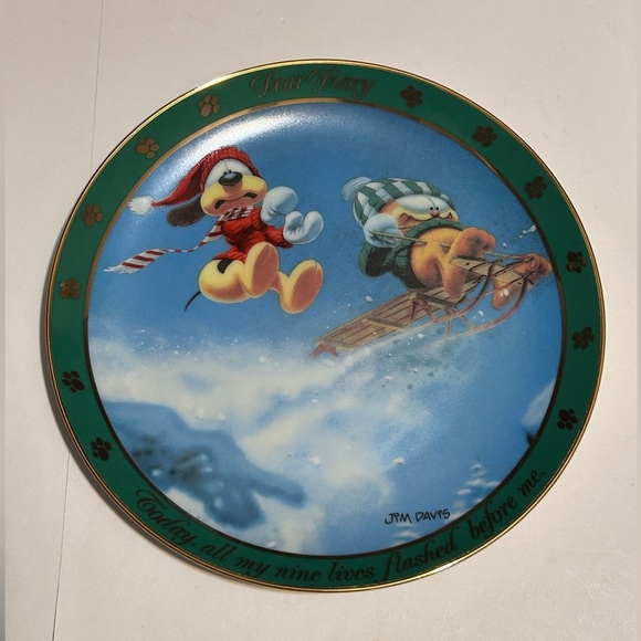 GARFIELD CAT Jim Davis "Dear Diary" Danbury Mint Plates Lot Of 4 - Picture 2 of 10
